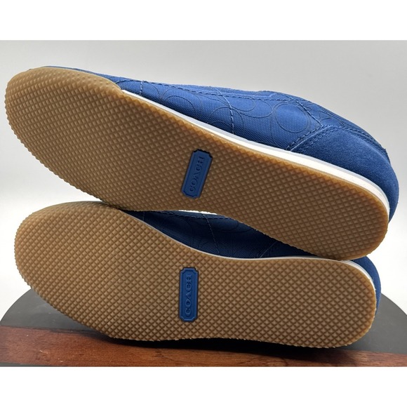 Coach Women's Patti Signature Sneakers Low Top Lace Up Blue Canvas Shoe Sz 7M - Picture 8 of 12